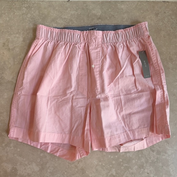 J Crew Boxer Short Garment-dyed Broken-in Organic Cotton Oxford Pink Mens Size M - Picture 3 of 5